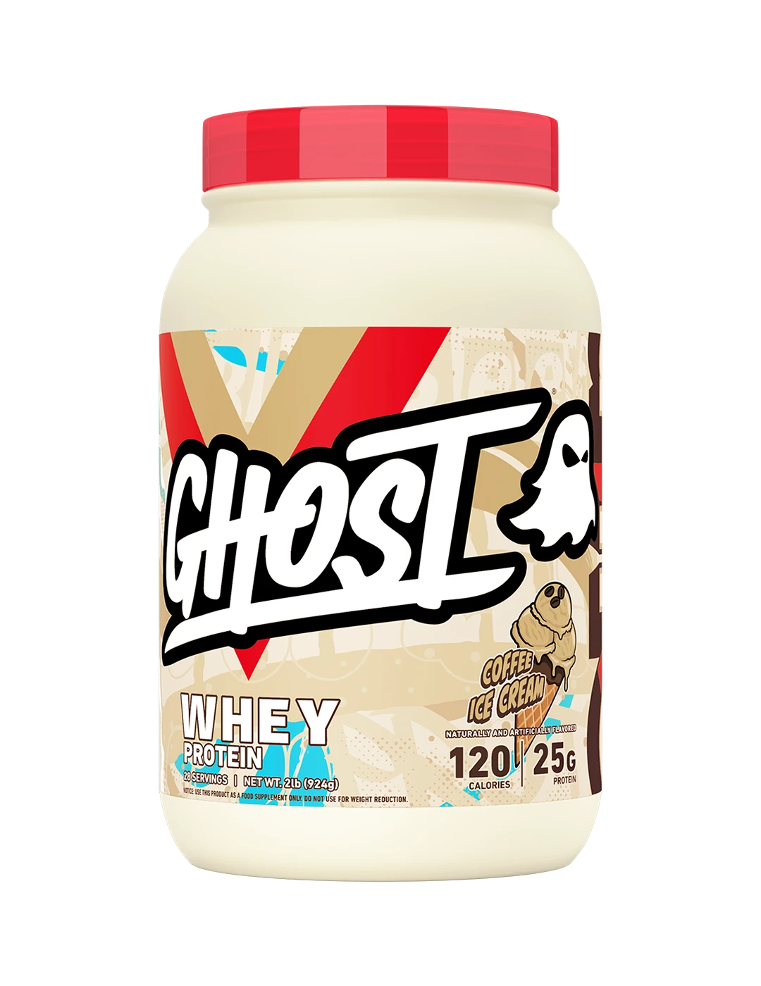 Ghost Whey Protein Coffee Ice Cream 2lb Front – GHOST | ASN