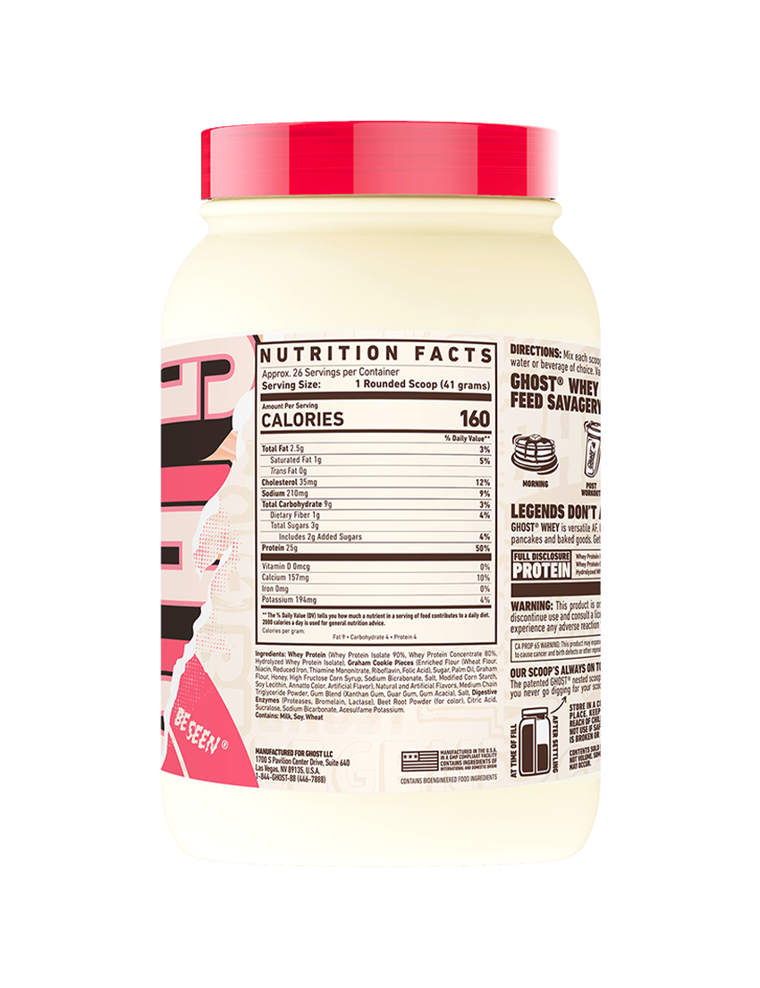 Ghost Whey Protein + 6x Free Grenade Bars