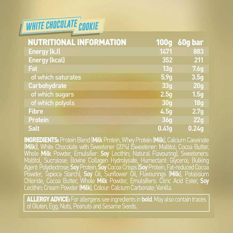 Grenade Protein Bars Bar Nutrition Information Panel – Grenade | ASN