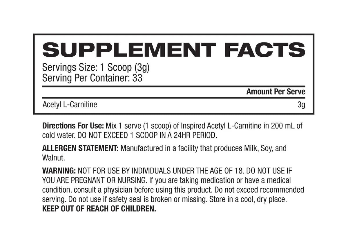 Inspired Shred + Free Acetyl L-Carnitine