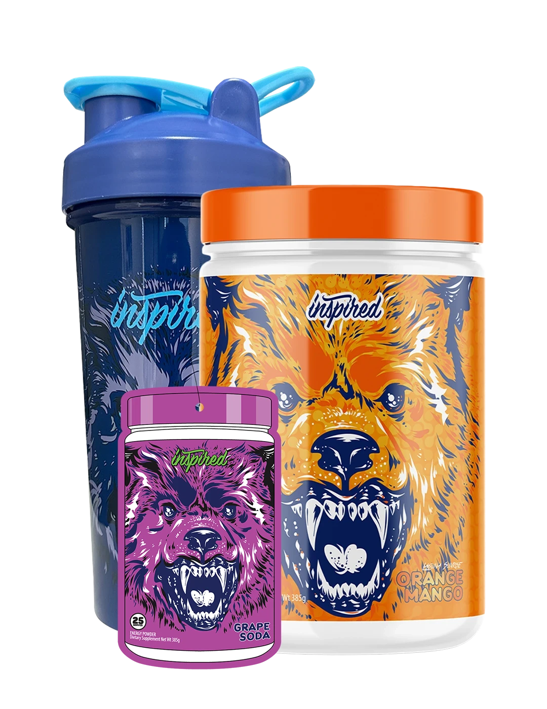 Inspired Big Black DVST8 Pre-Workout + Free Wolf Shaker & Air Freshener