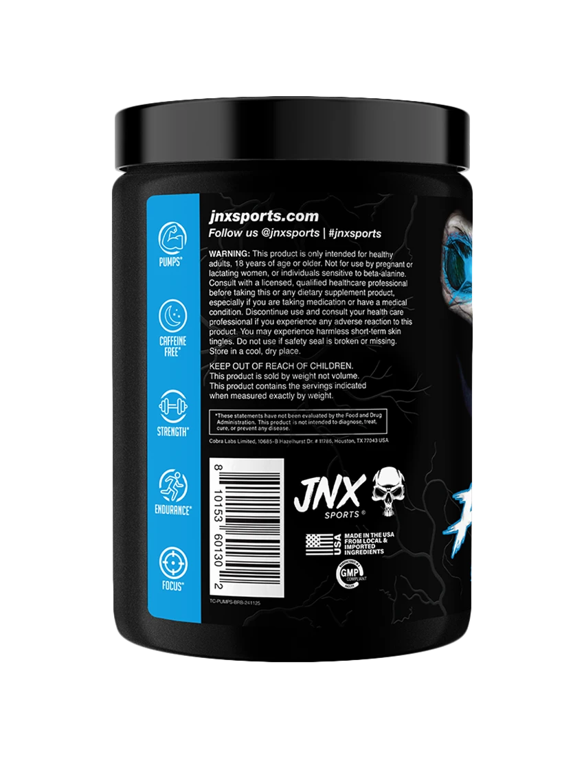 JNX Sports The Curse! Stim-Free Pump + Free Mini Protein Bottle Key Chain