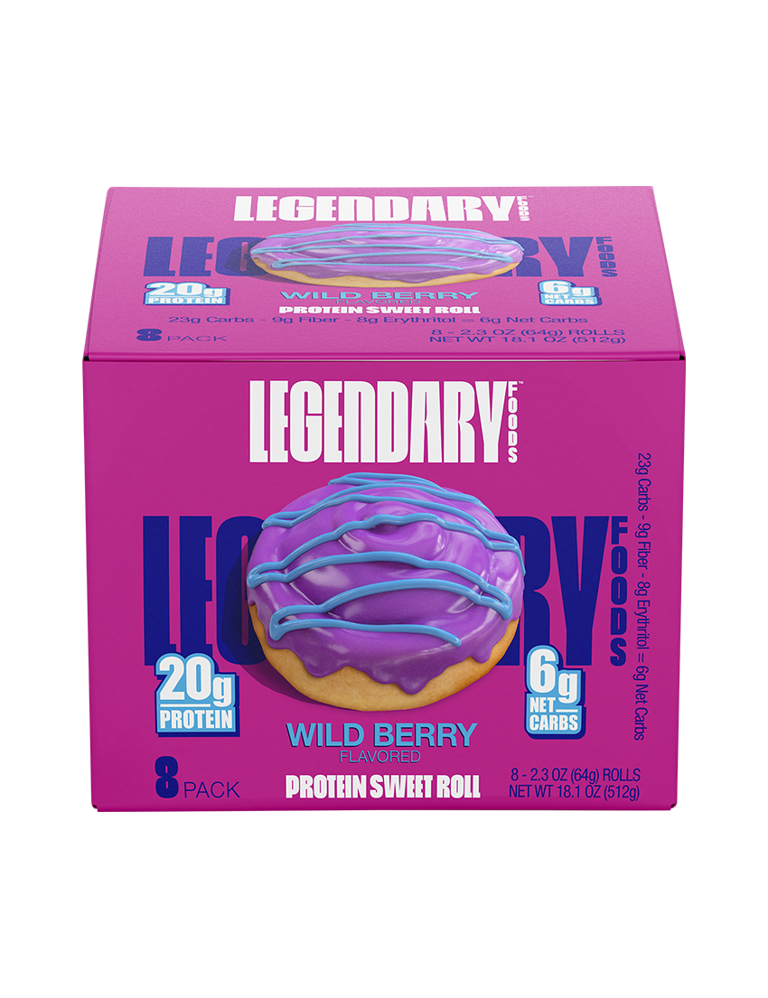 Legendary Foods Protein Sweet Roll 64g Wild Berry Front | ASN