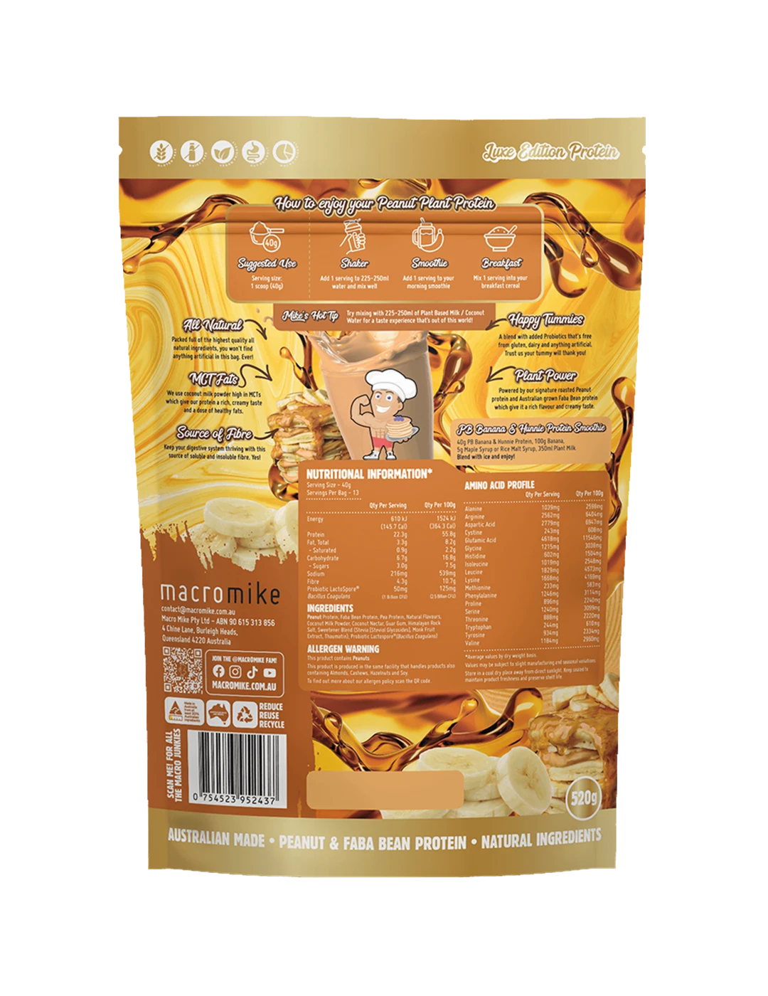 Macro Mike Peanut Plant Protein