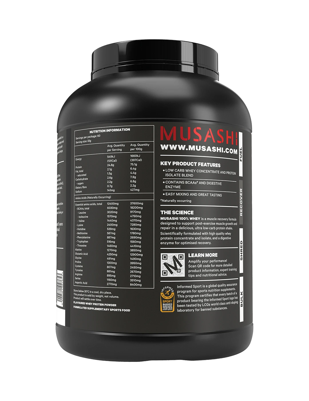 Musashi 100% Whey Protein Powder
