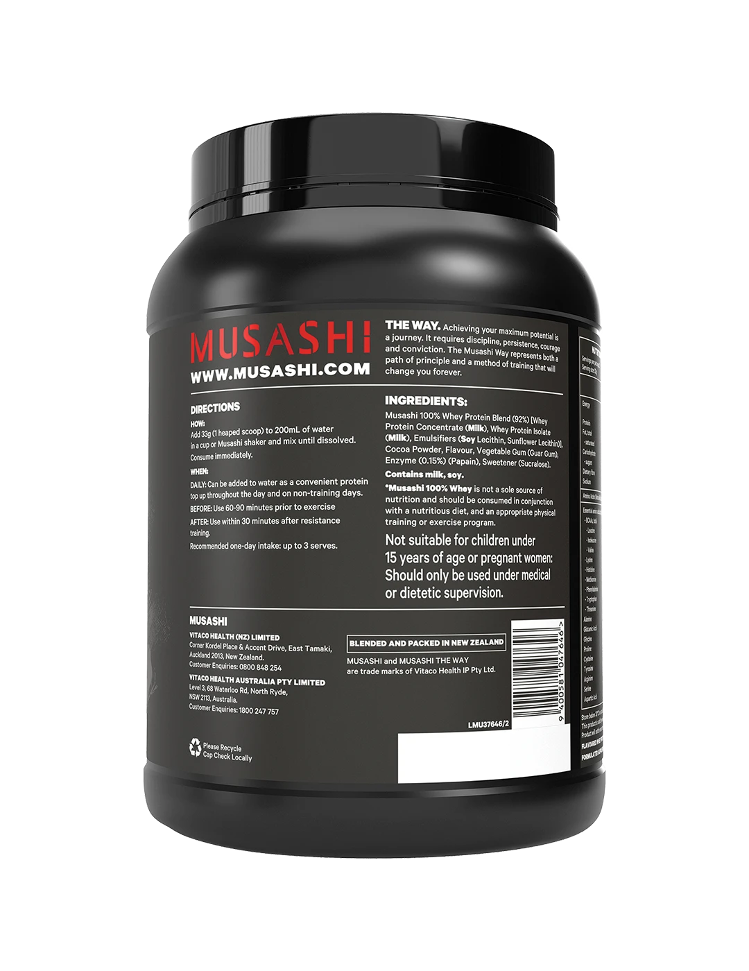 Musashi 100% Whey Protein Powder