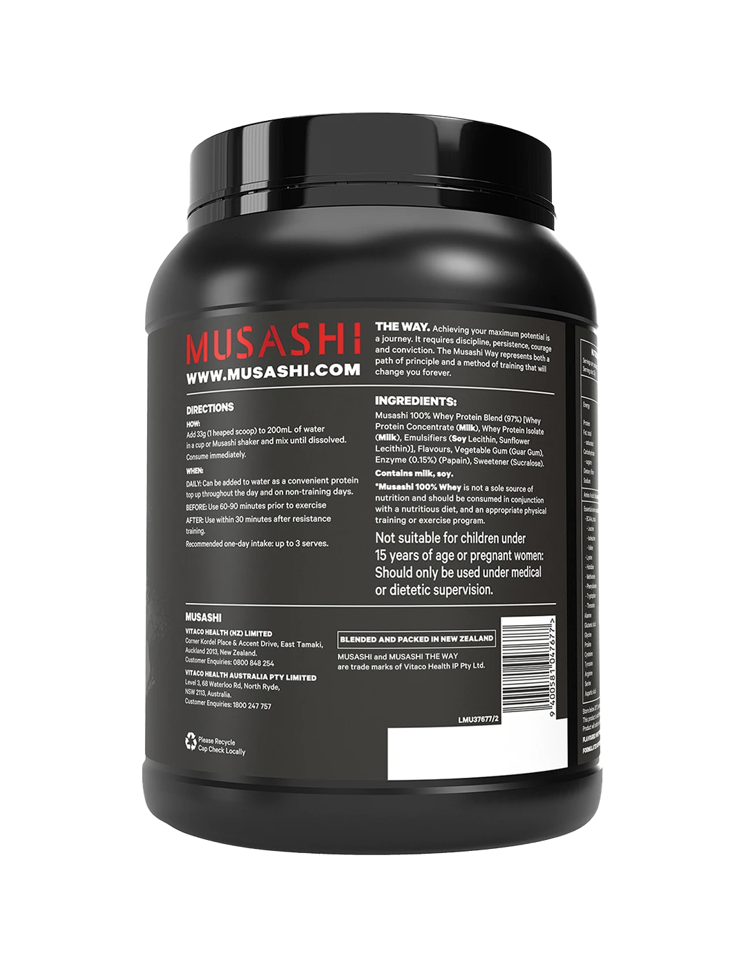 Musashi 100% Whey Protein Powder