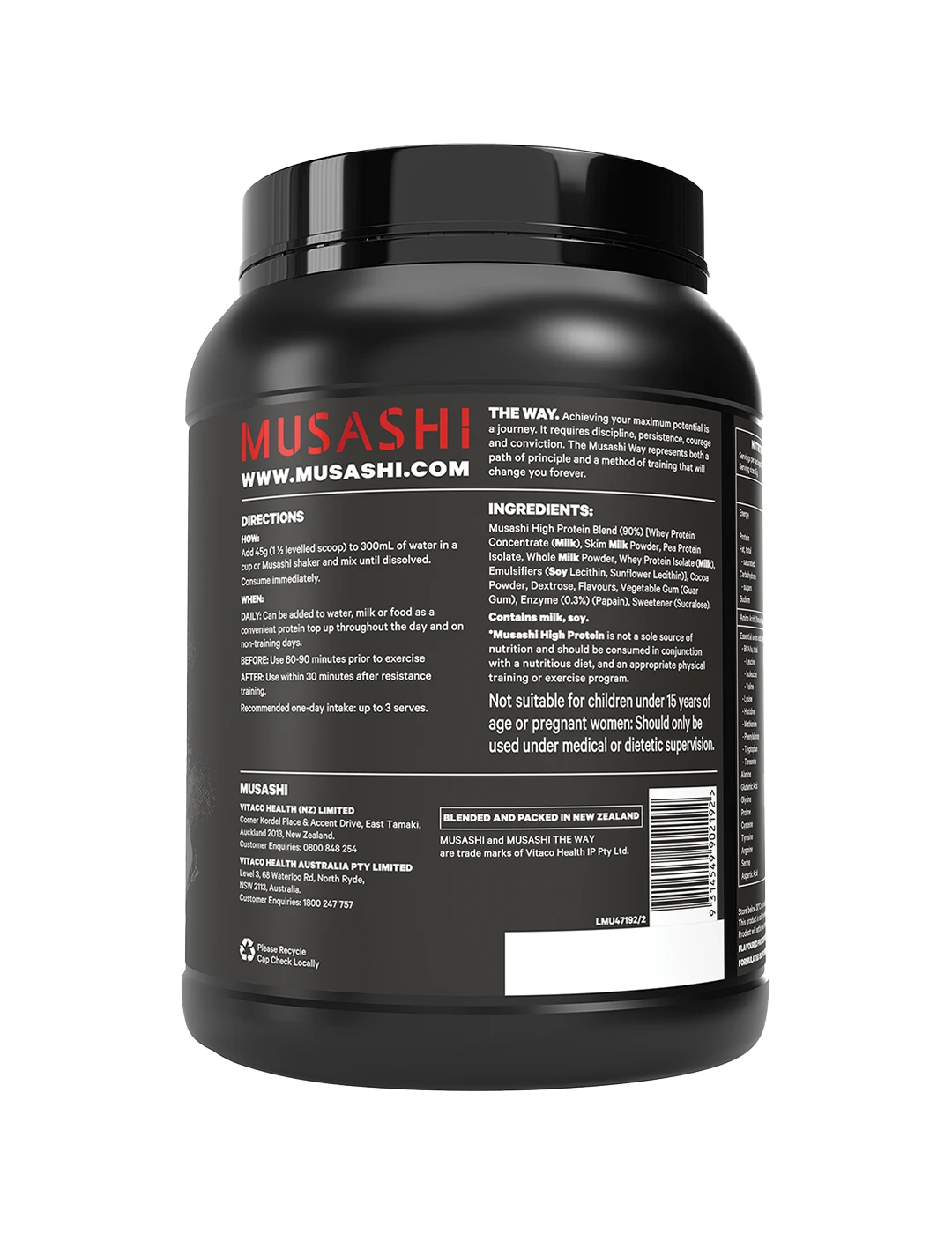 Musashi High Protein Powder