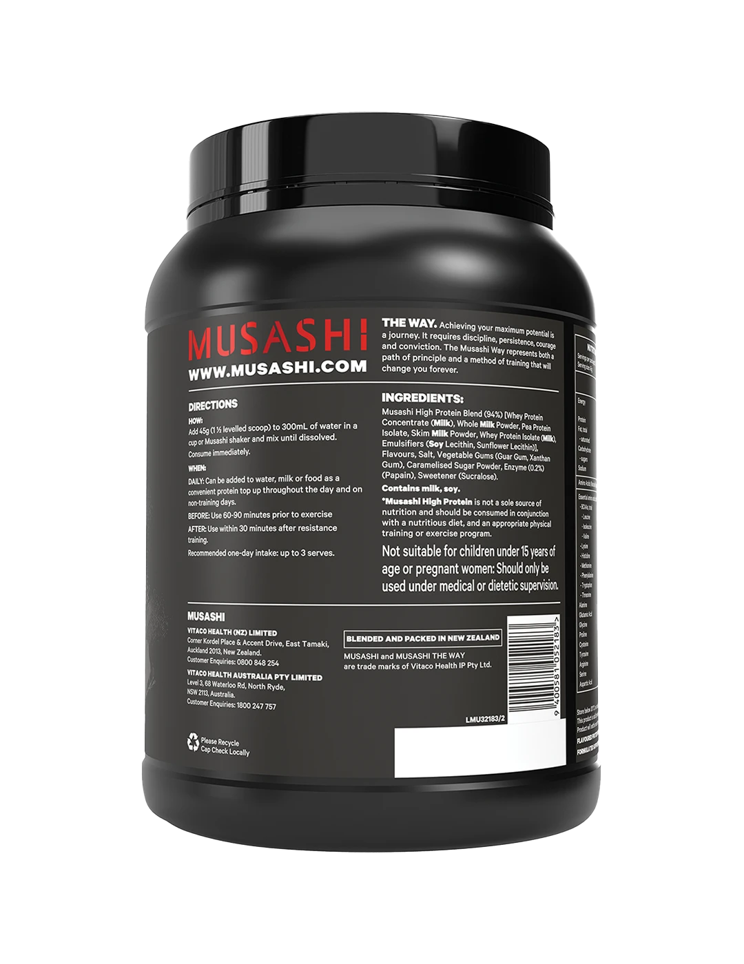 Musashi High Protein Powder