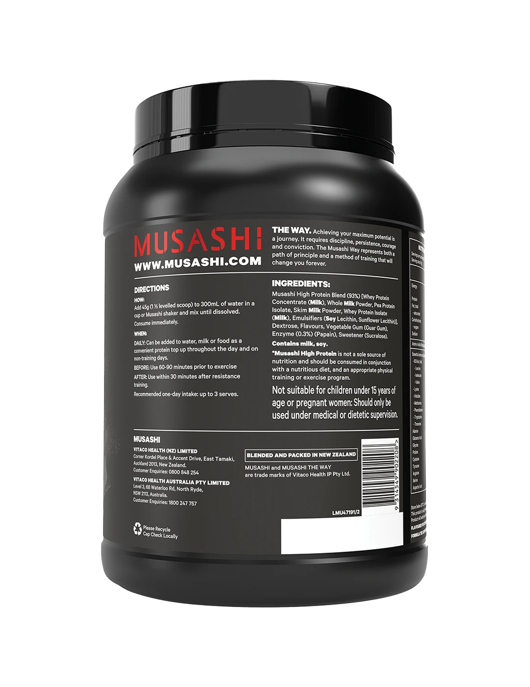Musashi High Protein Powder