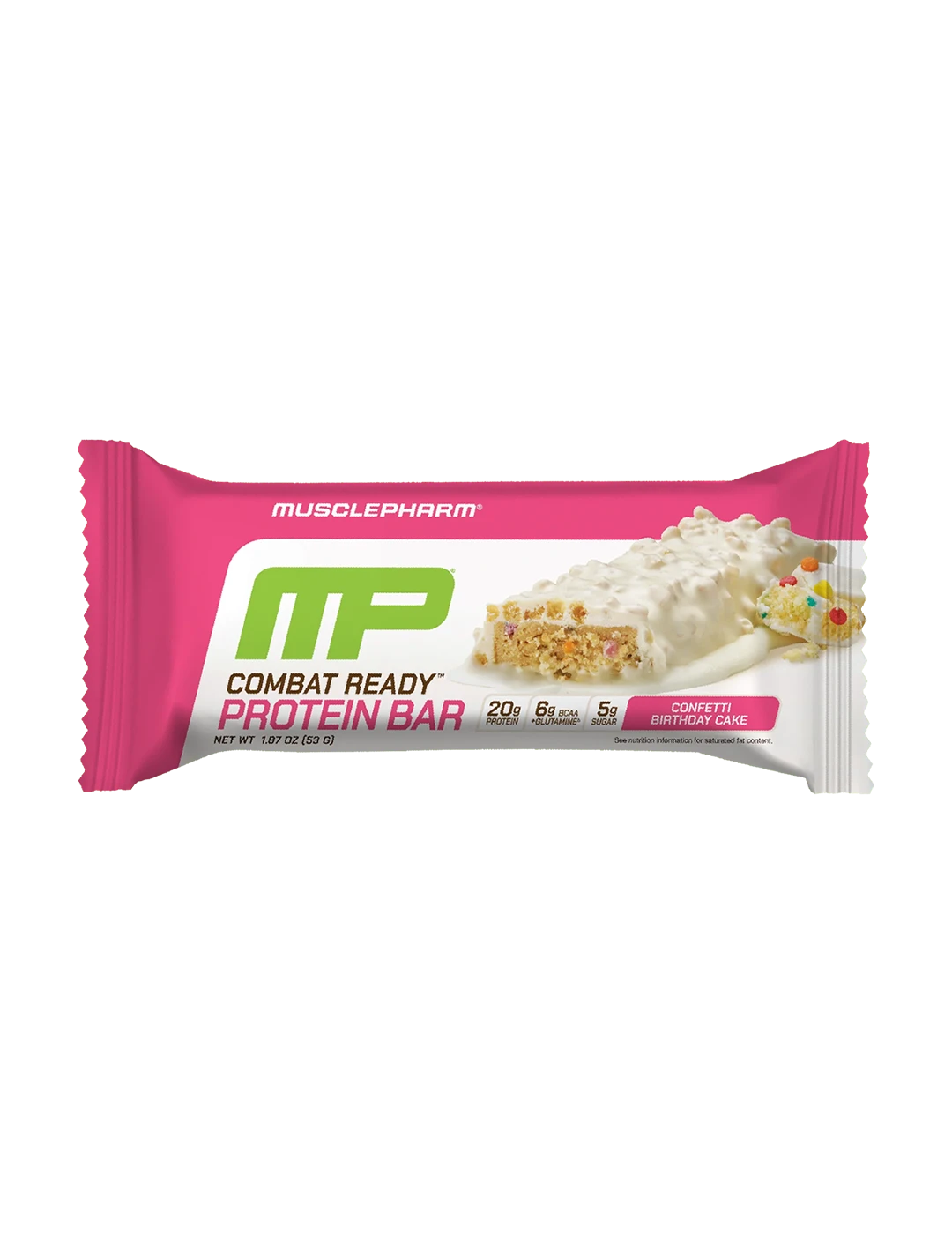 Muscle Pharm Combat Ready Bar 53g Confetti Birthday Cake | ASN