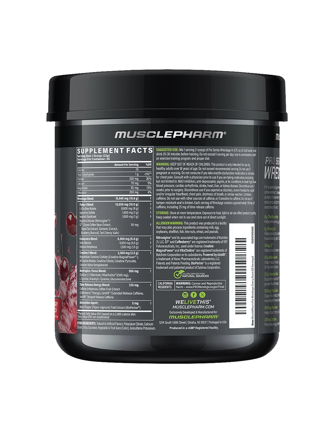 MusclePharm Pre Series Wreckage Pre-Workout
