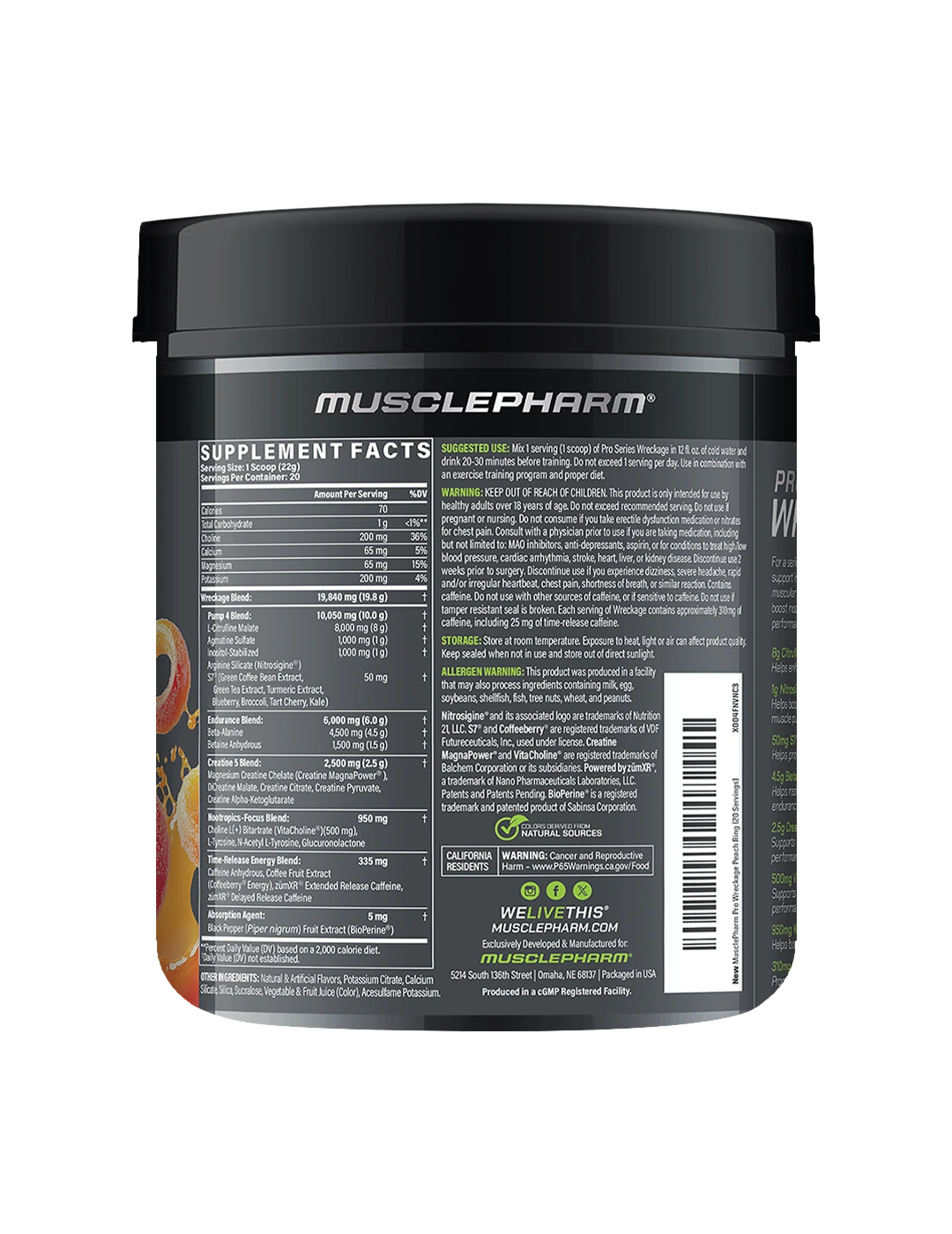 MusclePharm Pre Series Wreckage Pre-Workout
