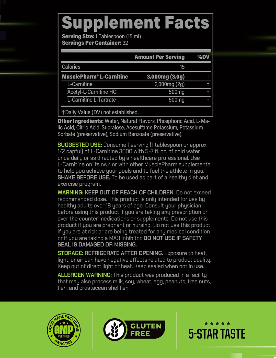 MusclePharm L-Carnitine 3000