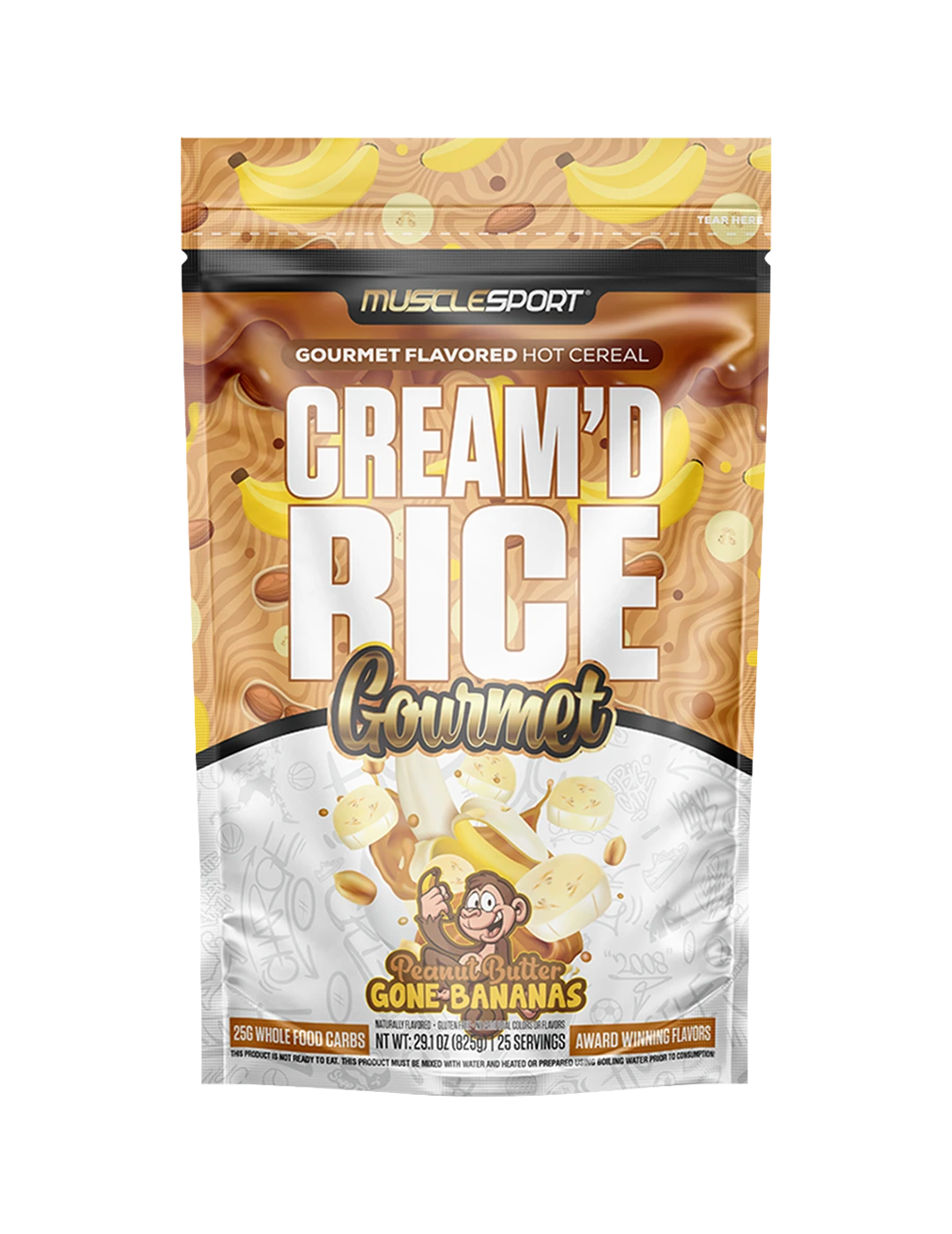 Muscle Sport Cream D Rice 25 Servings Peanut Butter Gone Bananas | ASN