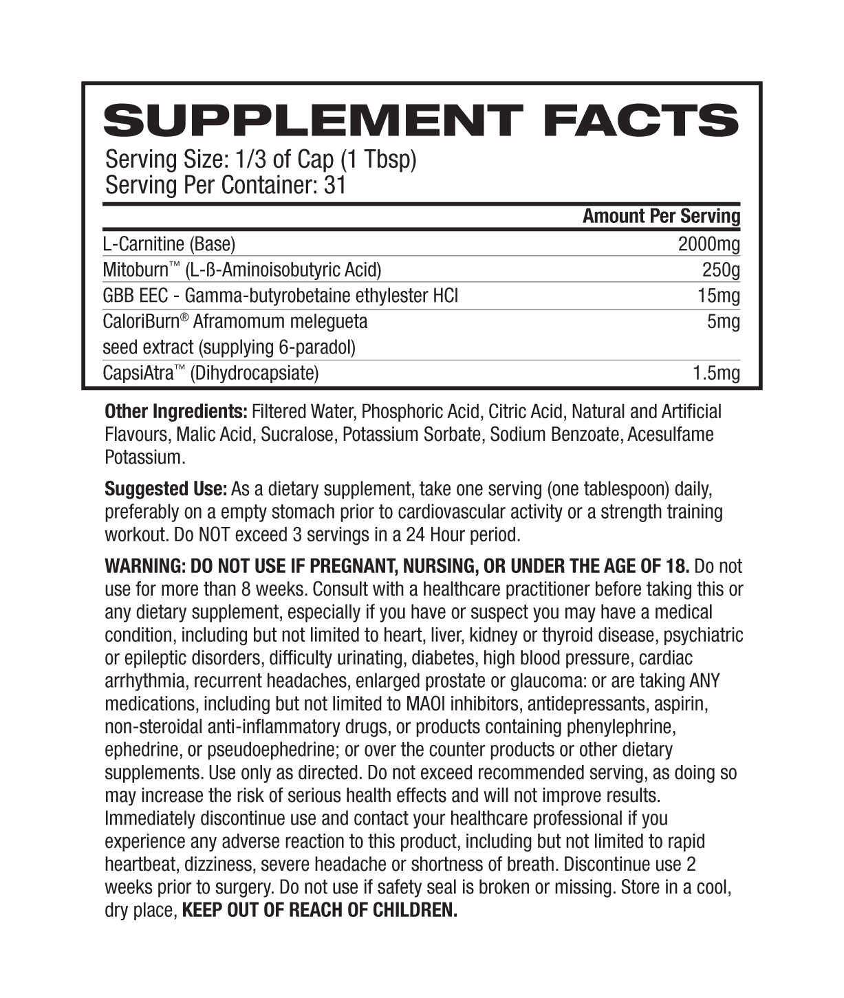 Muscle Sport Carnishred Mitoburn 473m L Rainbow Candycopy | ASN