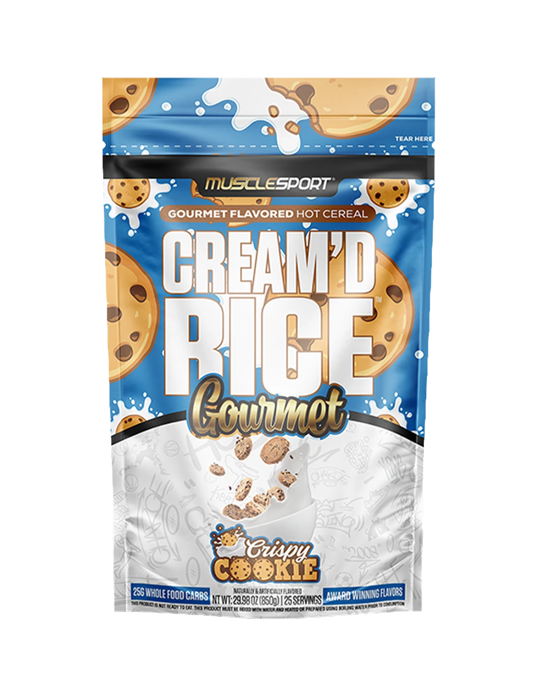 Muscle Sport Creamd Rice 25 Servings Crispy Cookie Front 1 | ASN