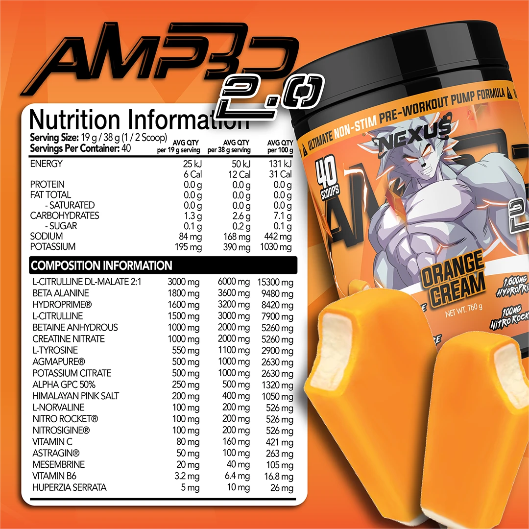 Nexus AMP3D 2.0 Non-Stim Pre-Workout