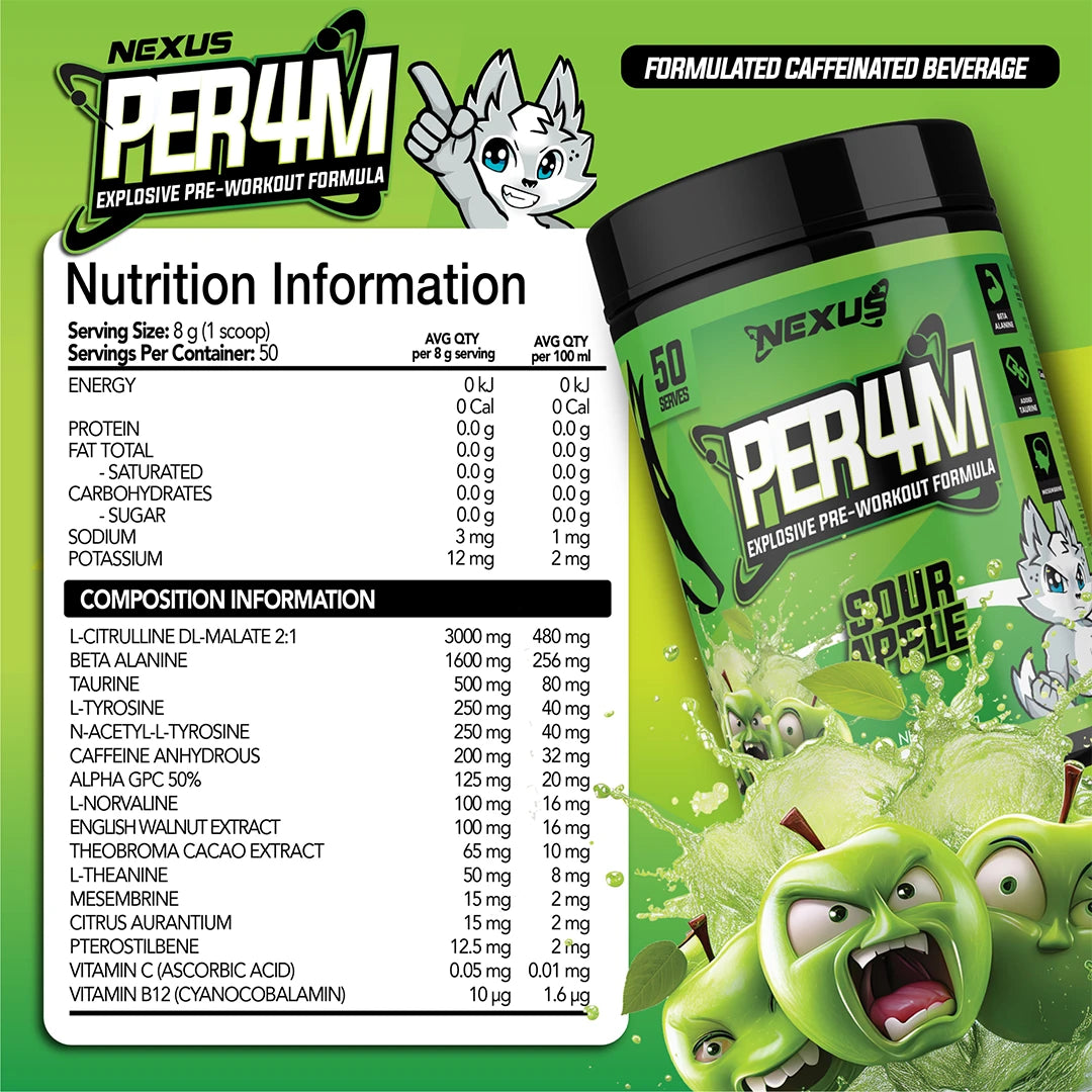 Nexus PER4M Pre-Workout + Free Shaker