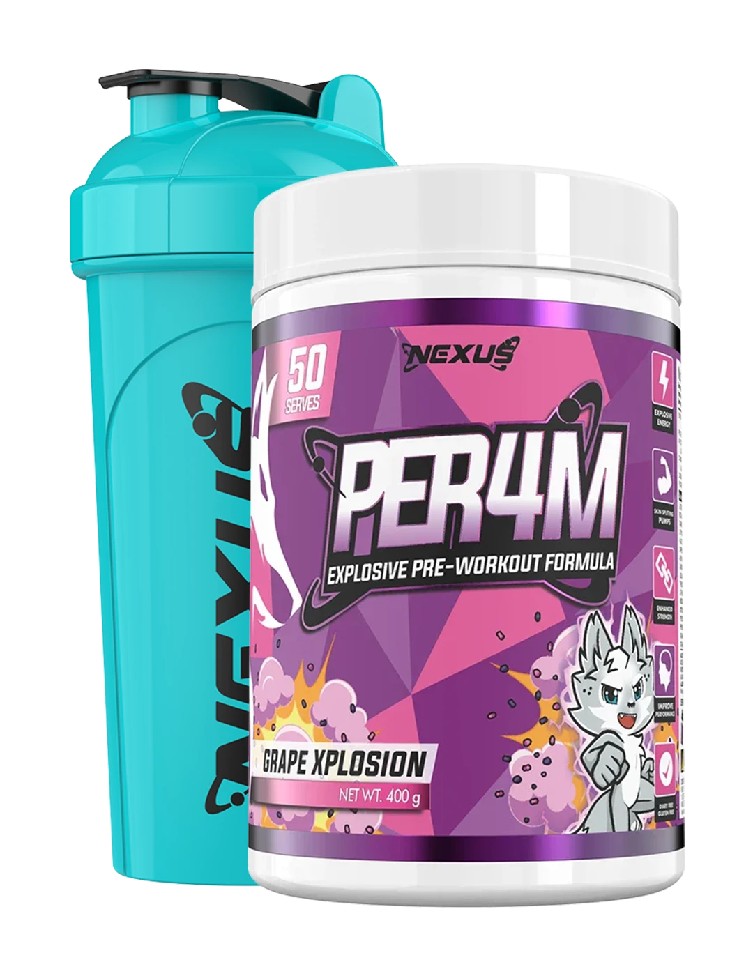 Nexus PER4M Pre-Workout + Free Nexus Shaker