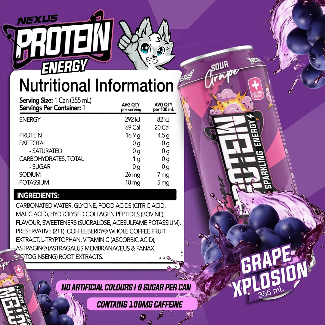 Nexus Protein Water Energy RTDS Sour Grape SFP | ASN