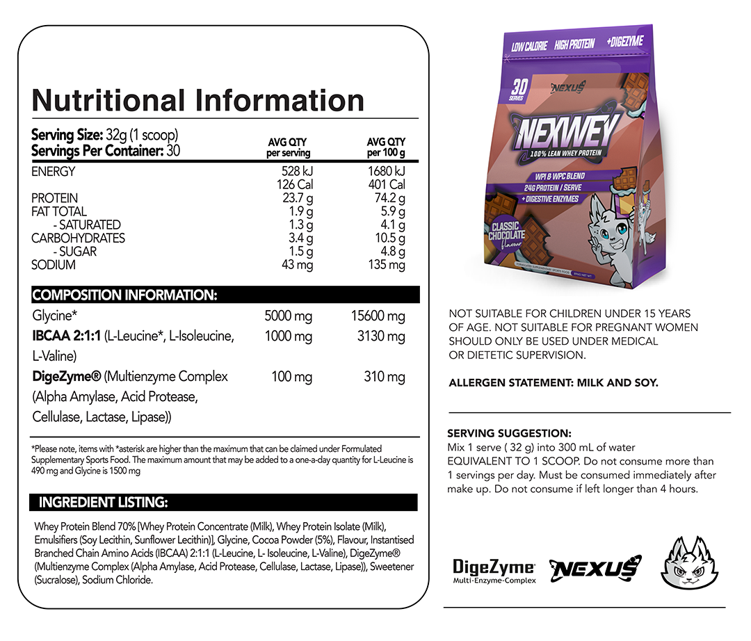 Nexus NexWey 100% Lean Whey Protein Variety Pack