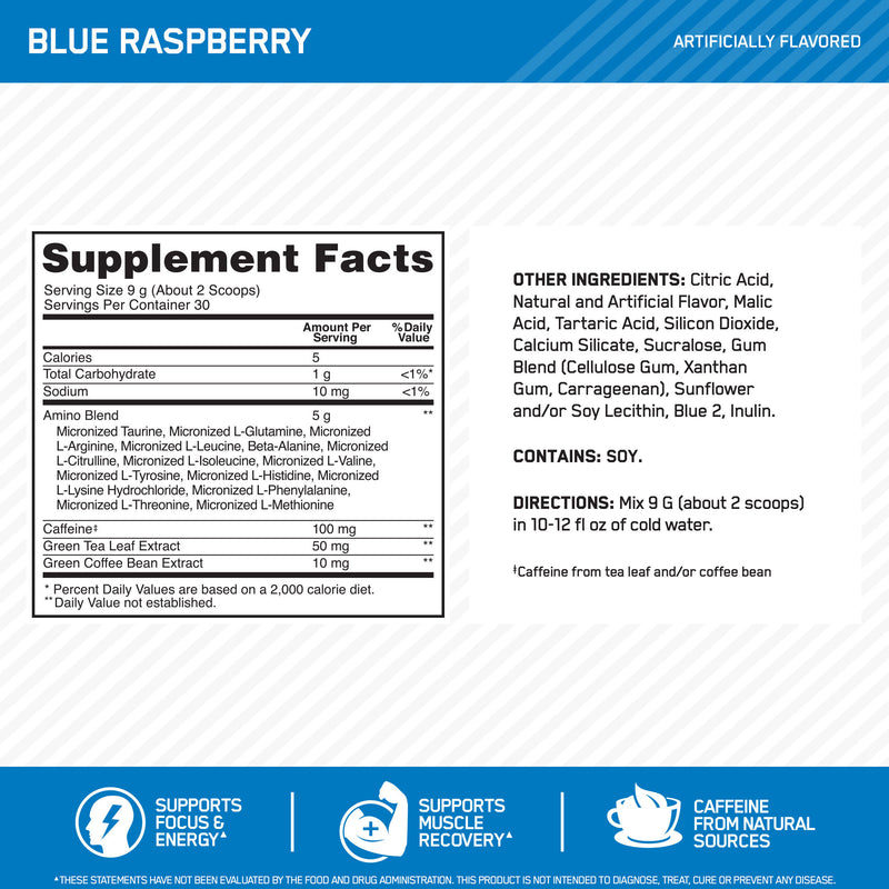 ON Amino Energy Powder Blue Raspberry NIP | ASN