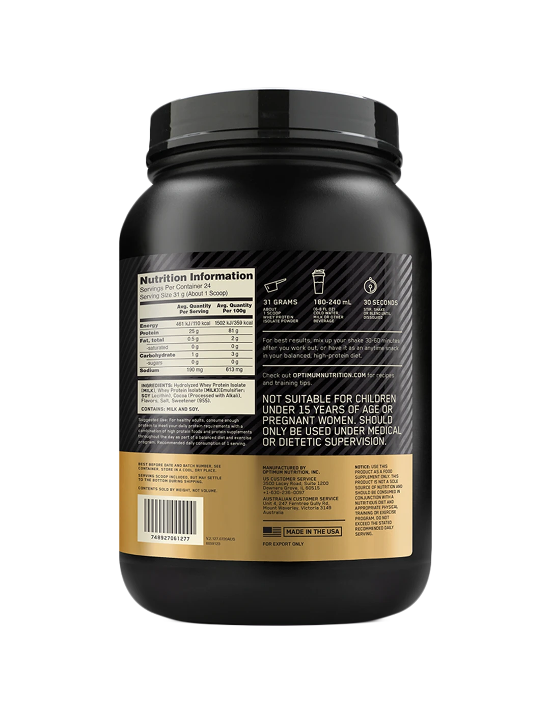 ON GS Isolate 24srv Angle3 Chocolate | ASN