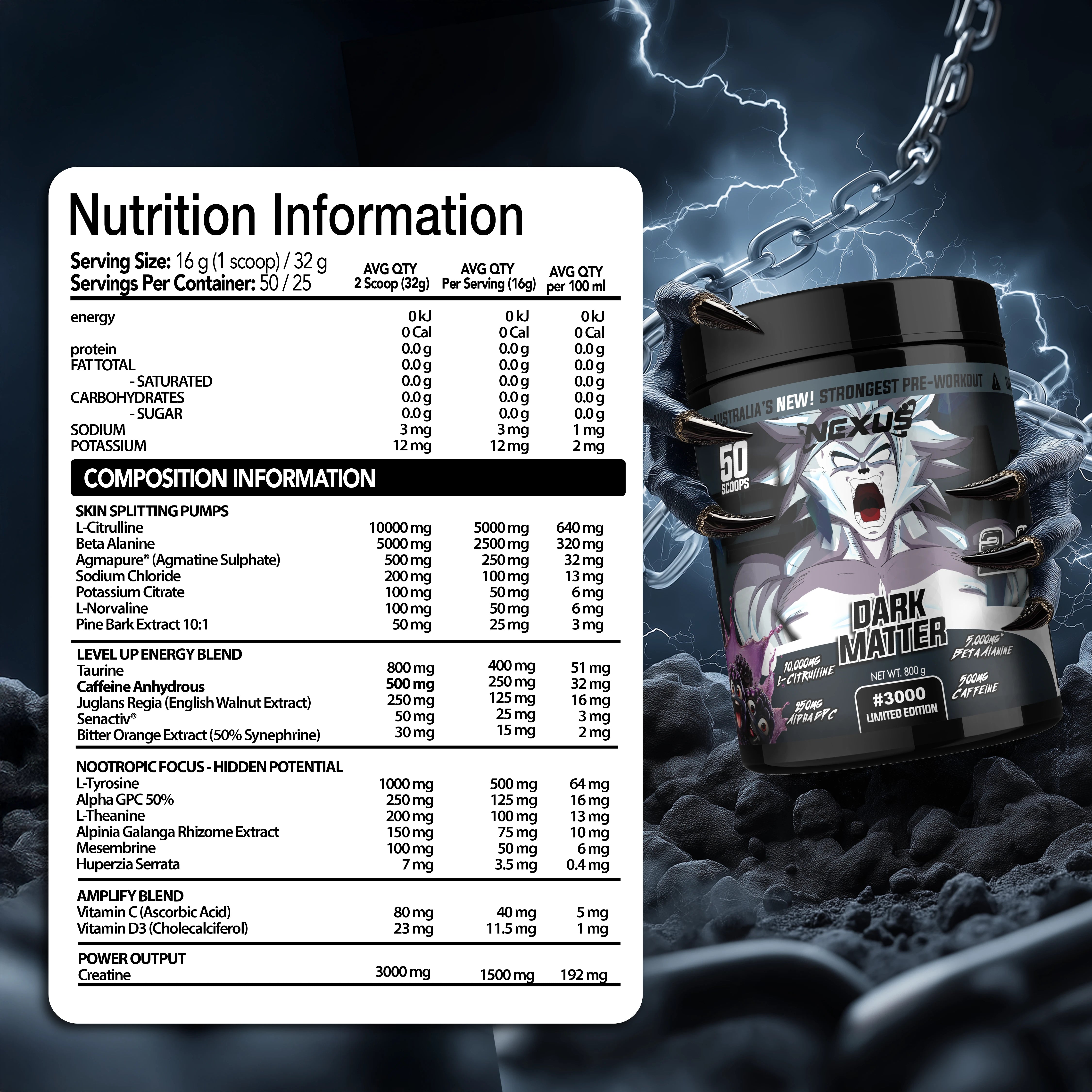 Nexus PER4M 2.0 Pre-Workout + Free Creatine