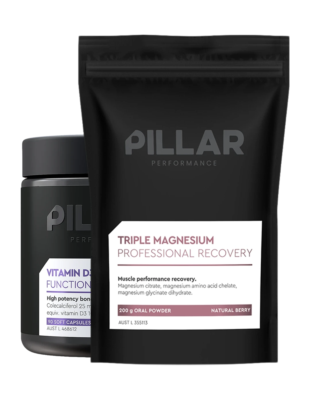Pillar Performance Triple Magnesium Powder + Free Vitamin D3