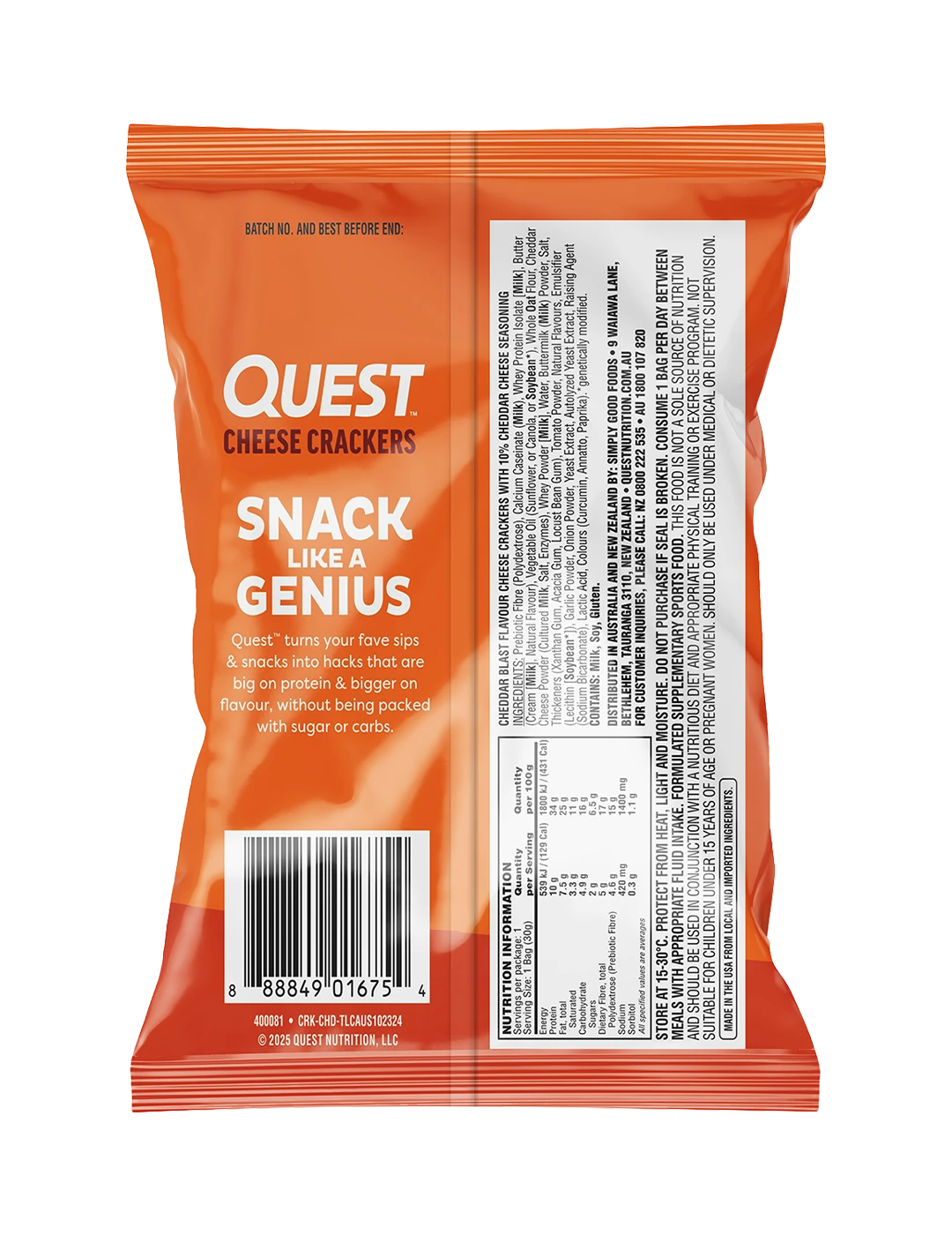 Quest Chees Crackers NIP | ASN