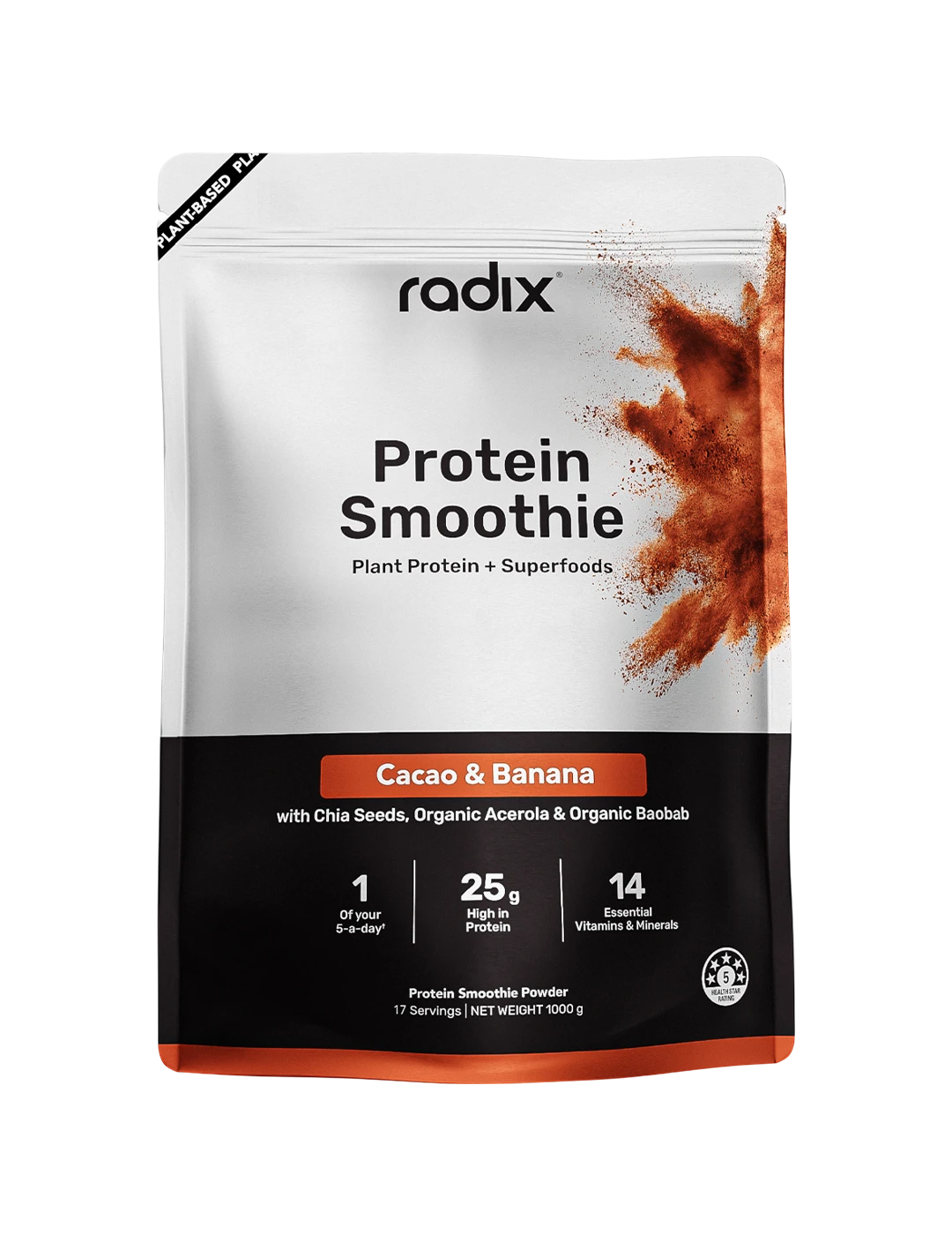 Radix Nutrition Plant Protein Smoothies Bulk Bag Cacao Banana | ASN