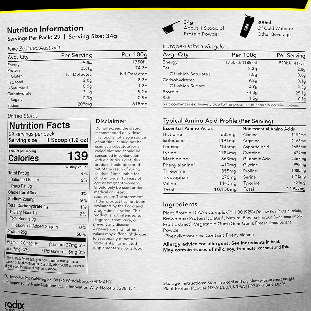 Radix Nutrition Natural Plant Protein