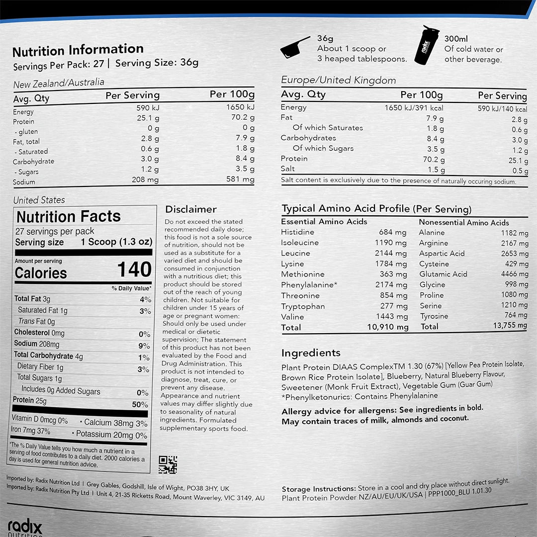 Radix Nutrition Natural Plant Protein