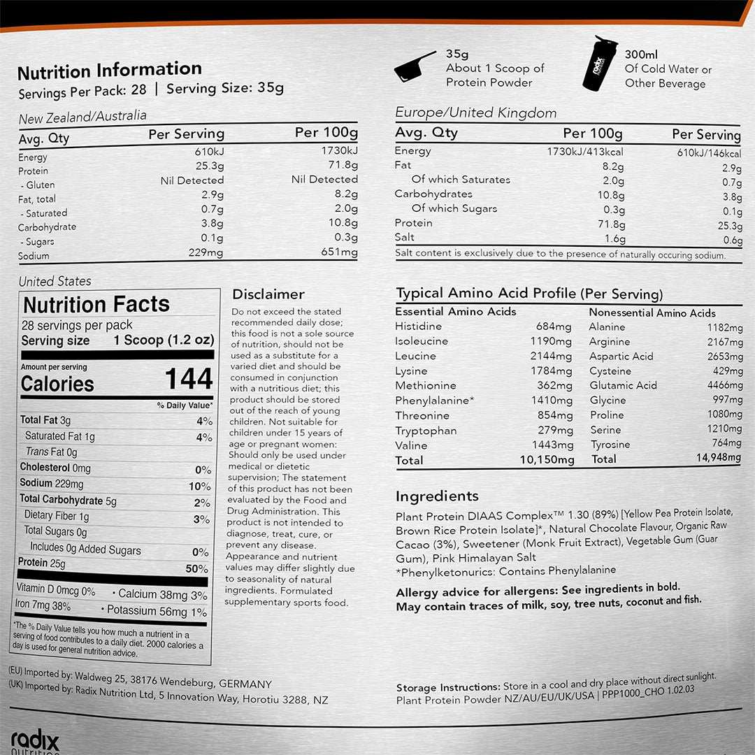 Radix Nutrition Natural Plant Protein