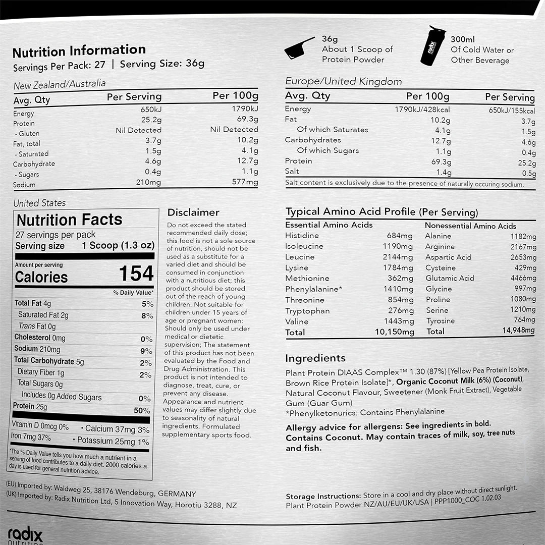 Radix Nutrition Natural Plant Protein