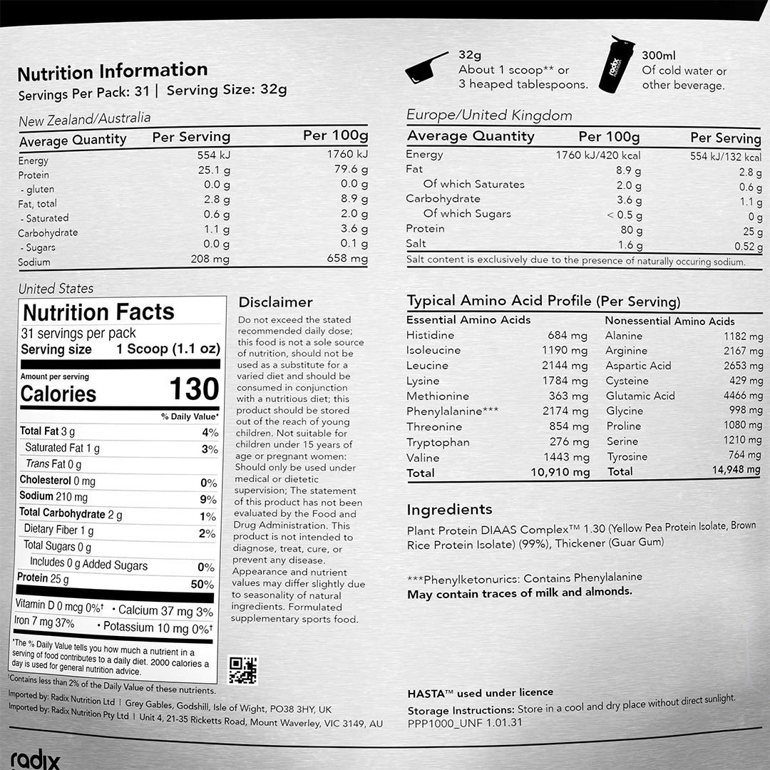 Radix Nutrition Natural Plant Protein