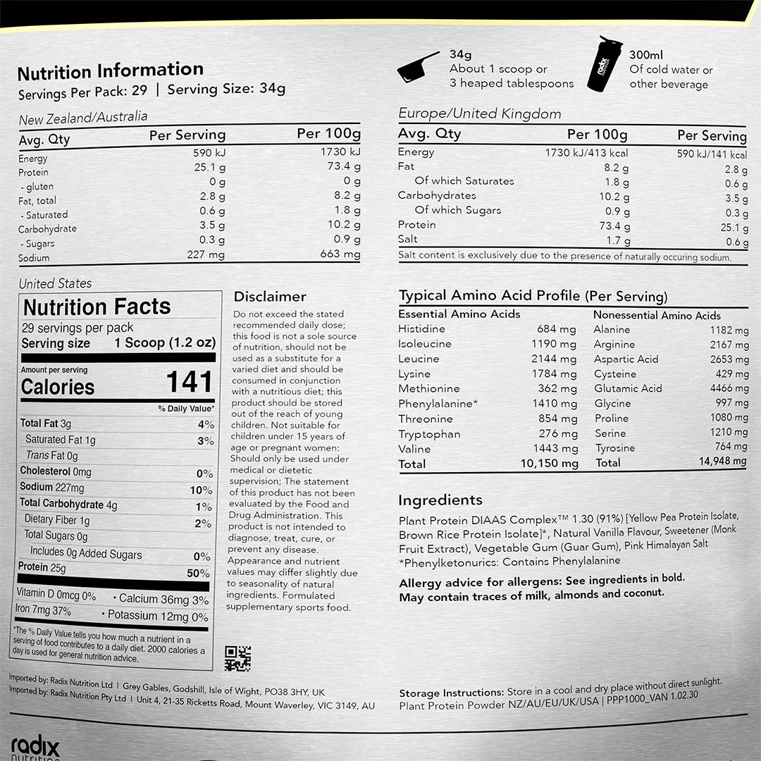 Radix Nutrition Natural Plant Protein