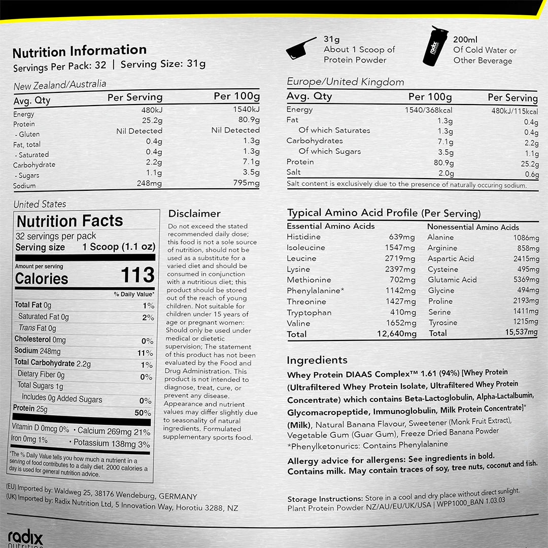 Radix Nutrition Natural Whey Protein