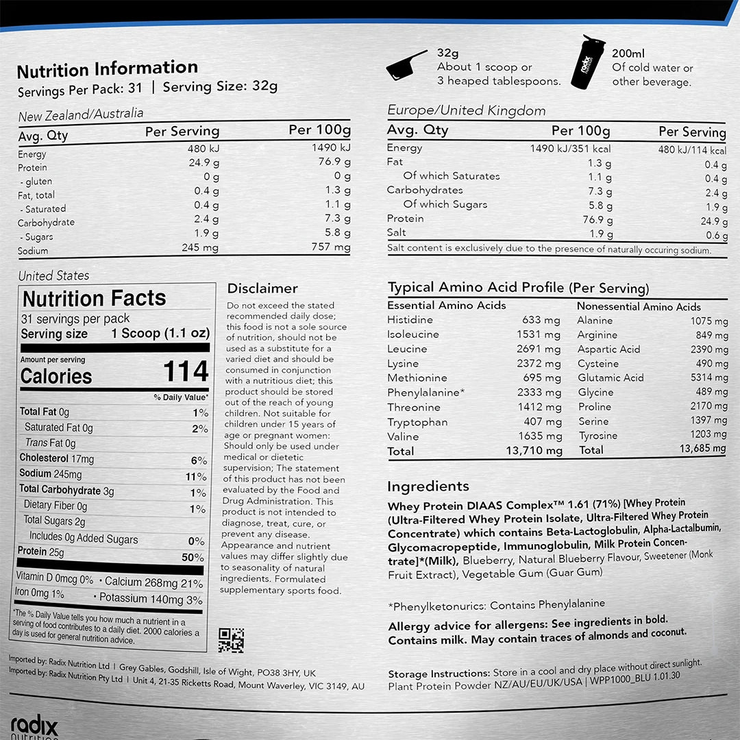 Radix Nutrition Natural Whey Protein