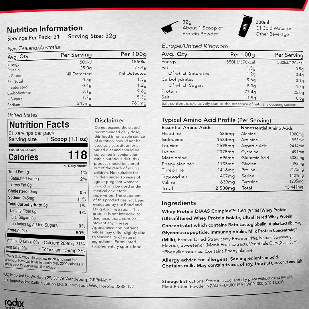 Radix Nutrition Natural Whey Protein