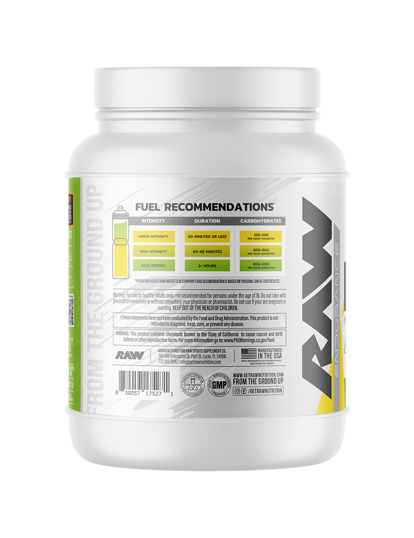 Raw Fuel 60 Serve Lemon Lime Left Side | ASN