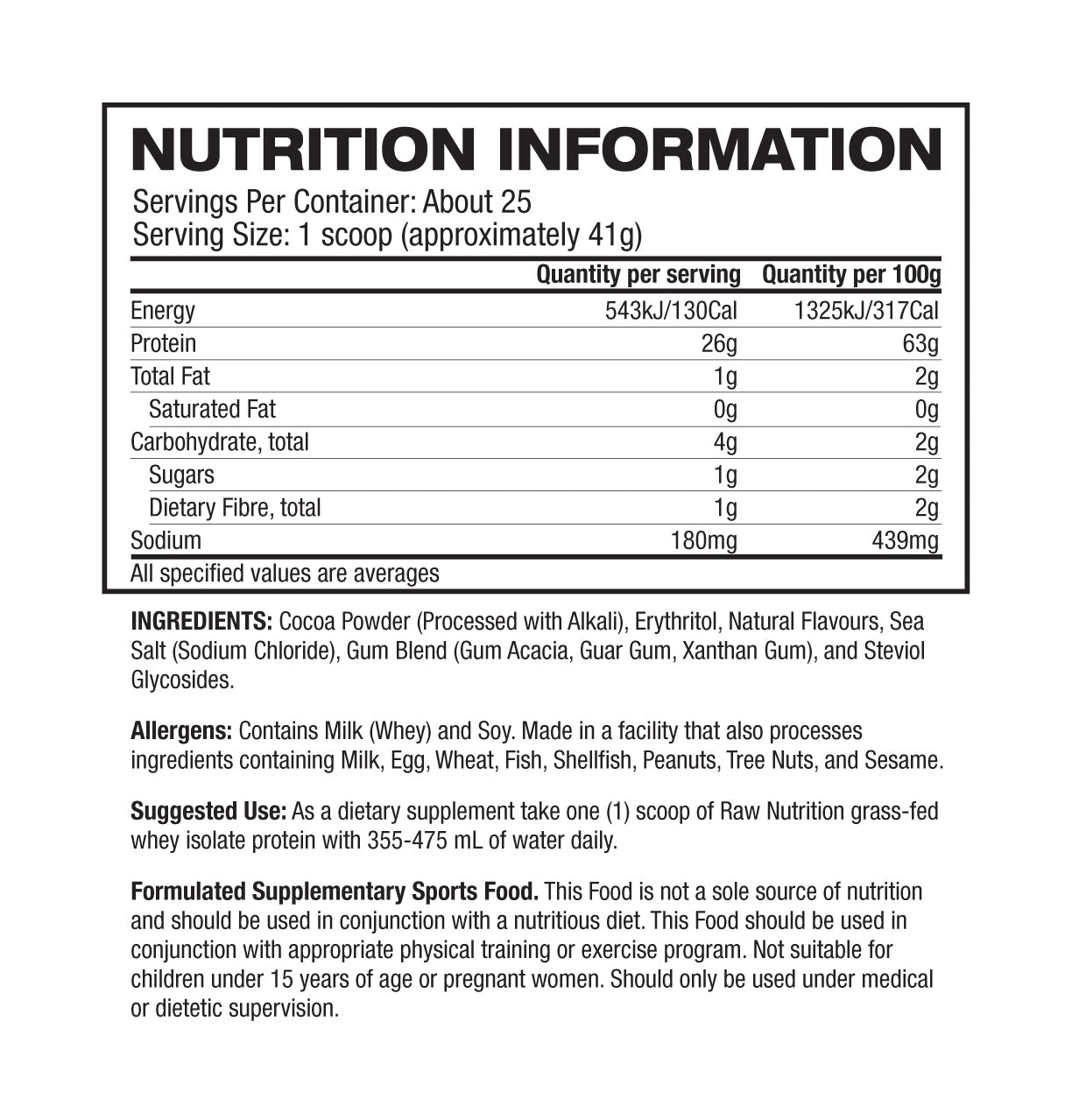 Raw Nutrition Isolate Protein