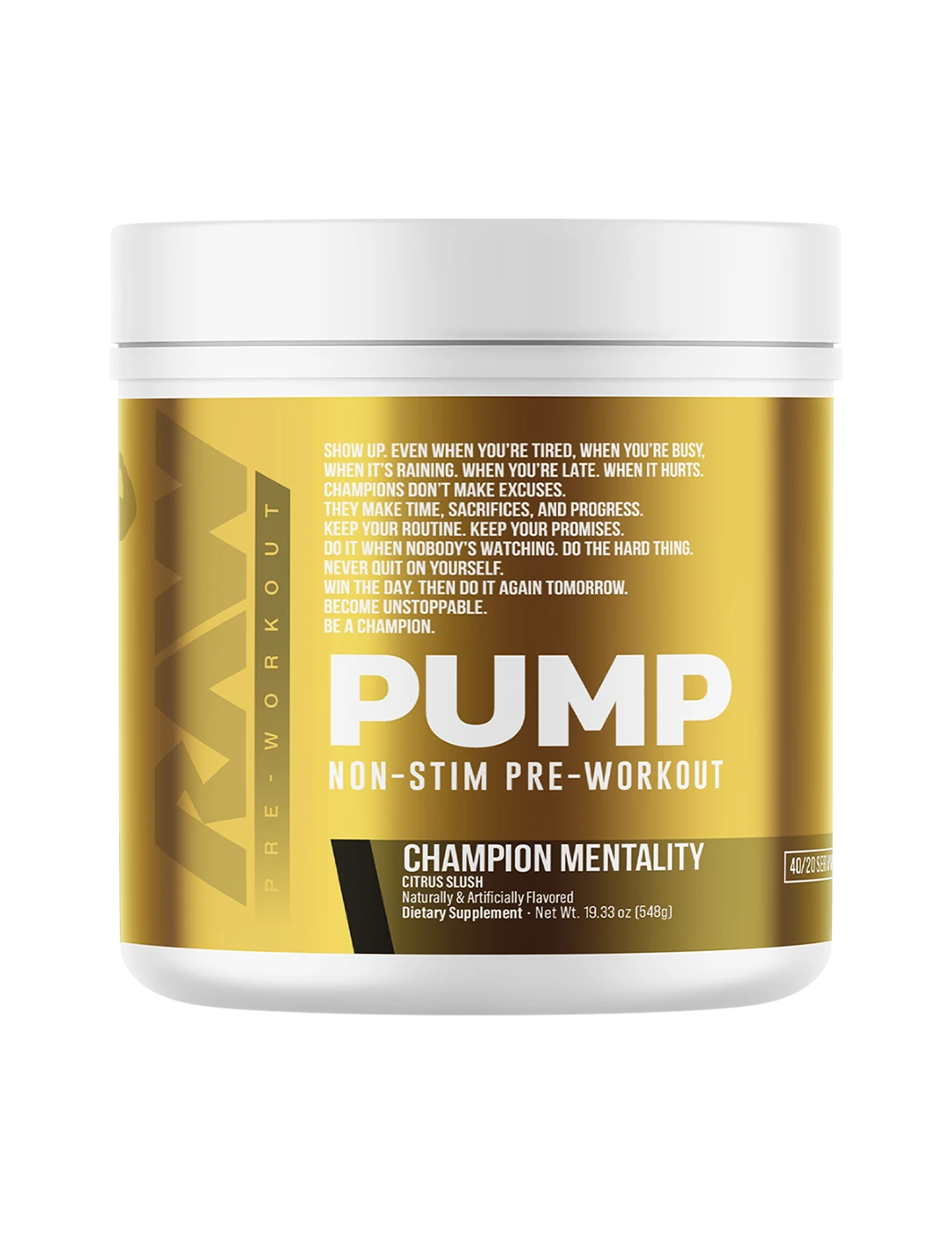 RAW Nutrition Pump Non-Stim Pre-Workout