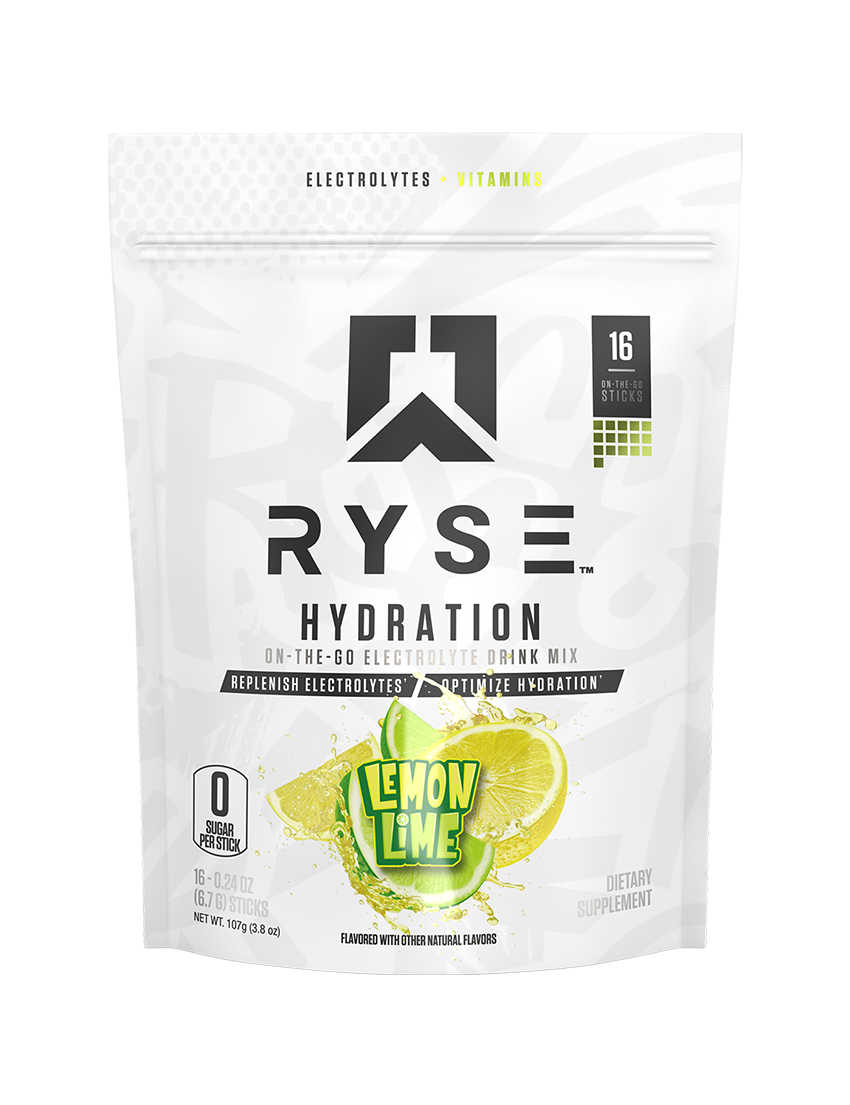 Ryse Core Hydration 16 Serve Lemon Lime Front | ASN