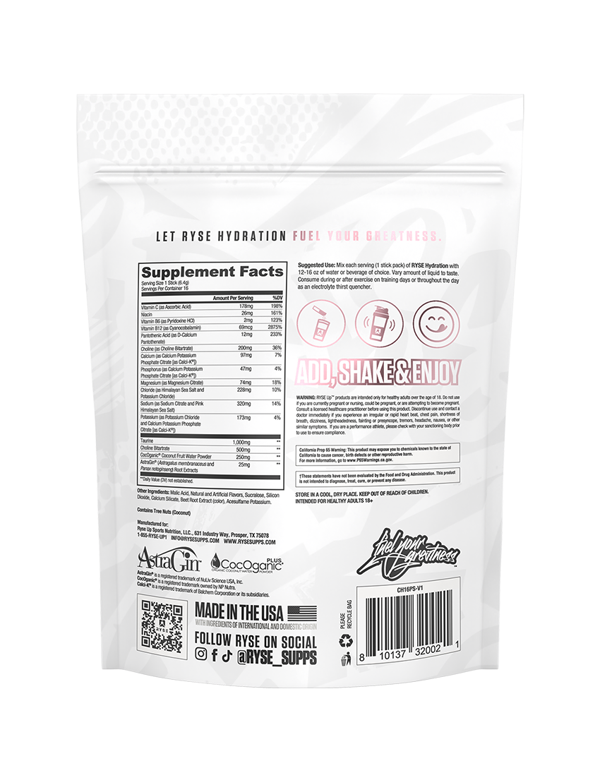 Ryse Core Hydration 16 Serve Pink Splash SFP | ASN