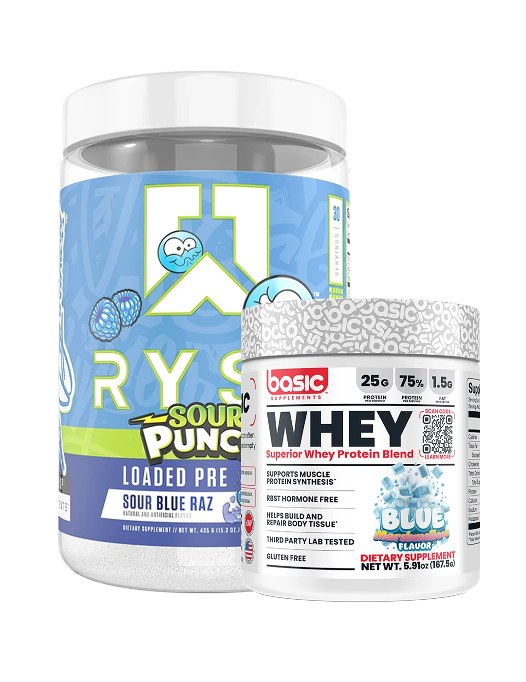 RYSE Loaded Pre-Workout + Free Basic Whey 5 Serve