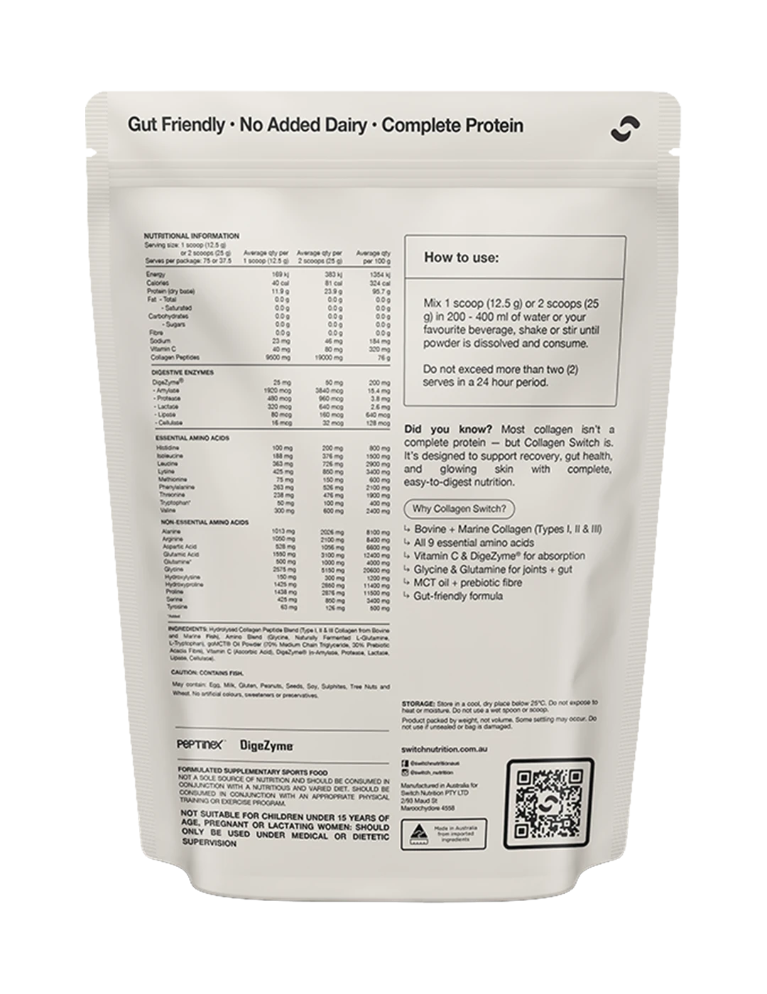 Switch Nutrition Collagen Peptides