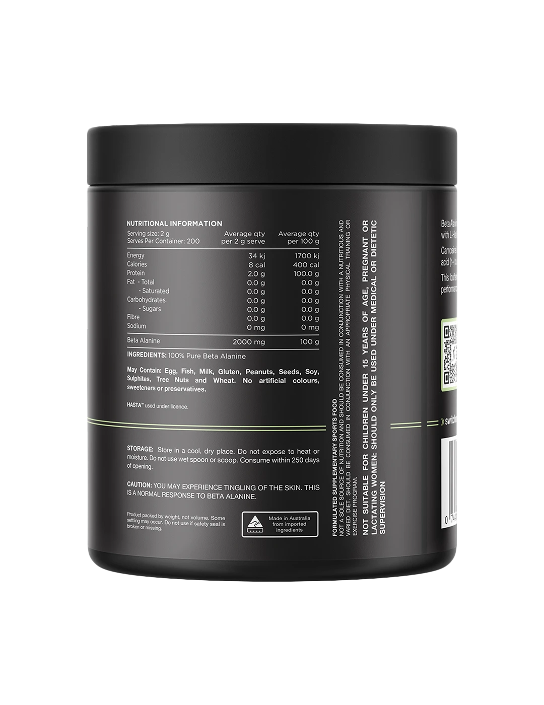 Switch Nutrition Perform 100% Pure Beta-Alanine