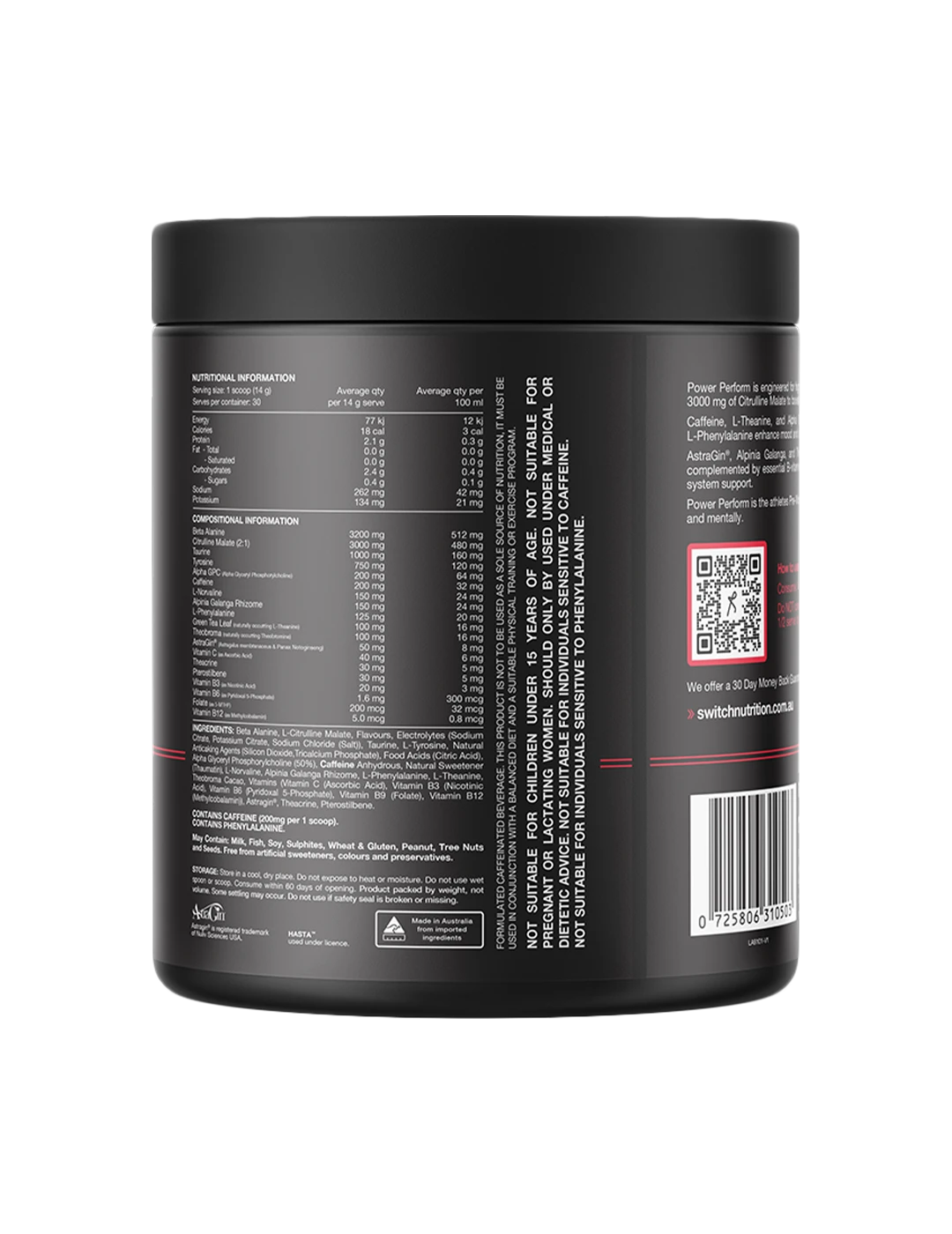 Switch Nutrition Power Perform Pre-Workout